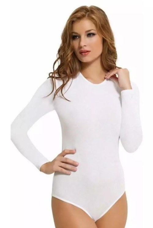 Anıt Bayan Likralı Uzun Kollu Çıtçıtlı Body 4058