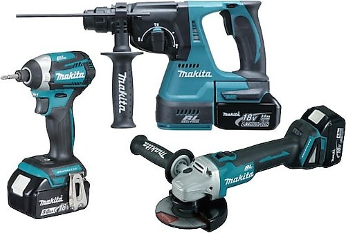 Makita DLX3070TX 18 V 5.0 Ah 3'lü Akülü Kombine Set fiyatı