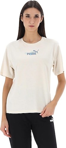 Puma Essentials Nature 2.0 Relaxed 688077 Kısa Kollu Bisiklet Yaka Kadın Tişört