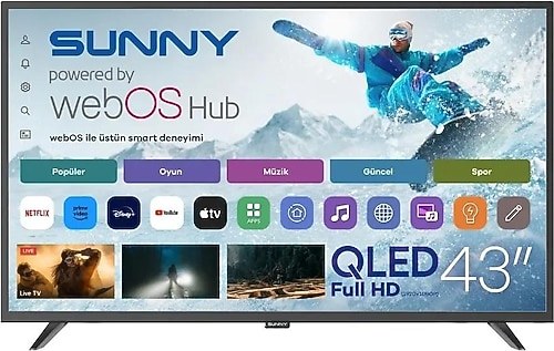 Sunny SN43QAL540 Full HD 43'' 109 Ekran Uydu Alıcılı WebOS Smart QLED TV fiyatı
