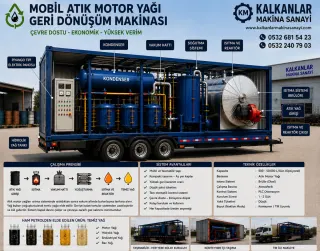 Atık madeni yağ geri dönüşüm tesisi yapımı kalkanlar makina 