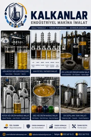 Ham petrol rafineri imalatı. Kalkanlar makina sanayi 