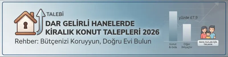 Dar gelirli hanelerde kiralık konut talepleri 2026