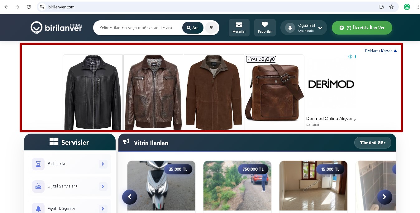 Header Banner Reklam Alanı