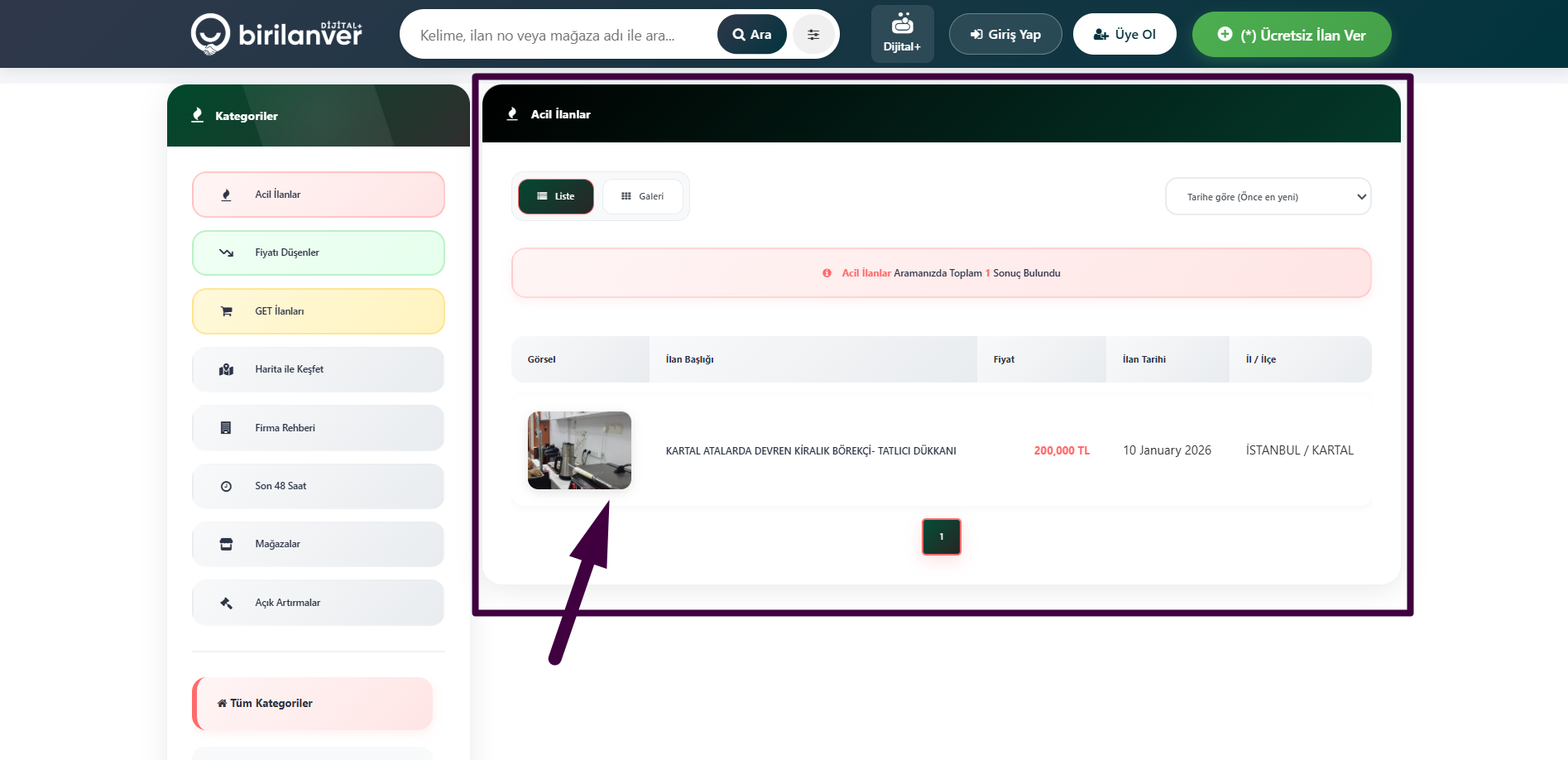Acil İlanlar Görseli