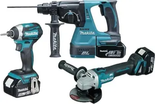 Makita DLX3070TX 18 V 5.0 Ah 3'lü Akülü Kombine Set