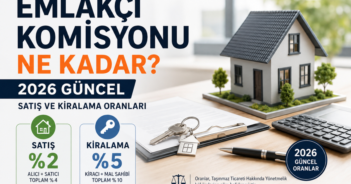 Emlakçı Komisyonu Ne Kadar? 2026 Güncel Satış ve Kiralama Oranları