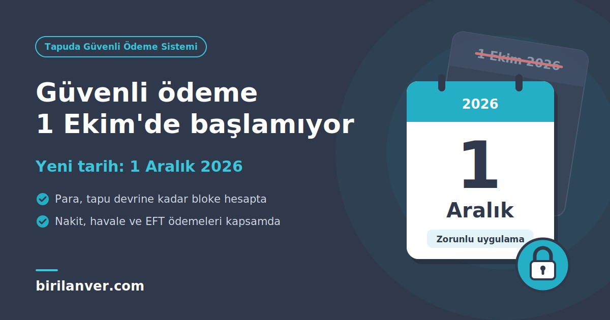 Güvenli Ödeme Sistemi Ertelendi: Yeni Tarih 1 Aralık 2026